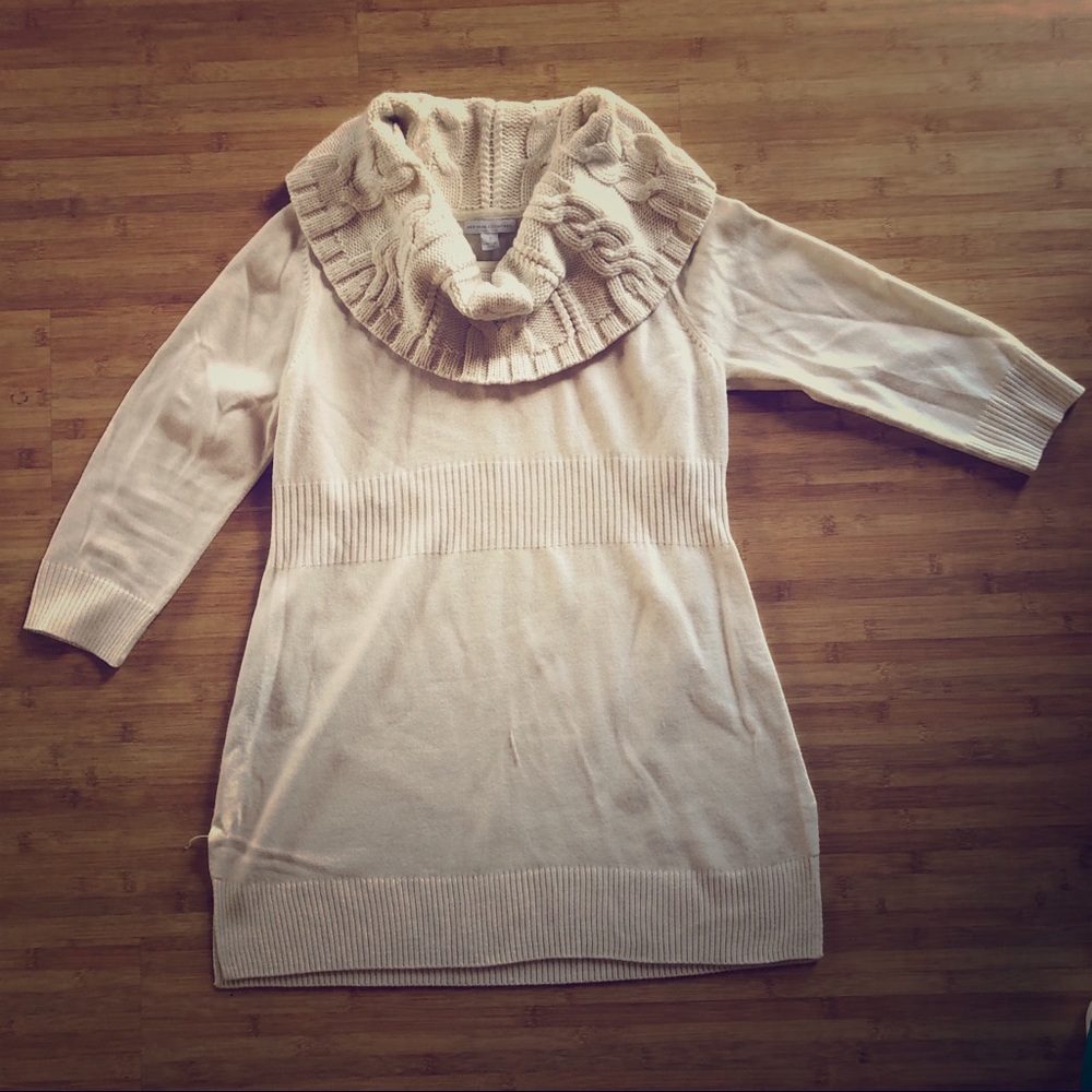 Cream Cowl Neck Sweater by New York and Company